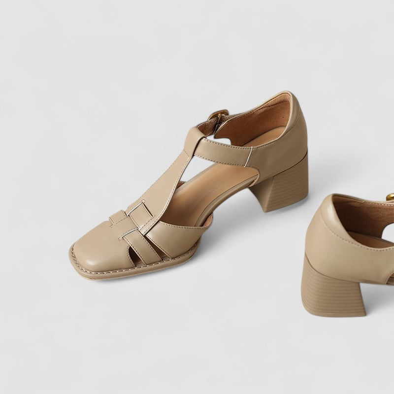 Milly | Zapatos ortopédicos con tiras en T y tacón de bloque