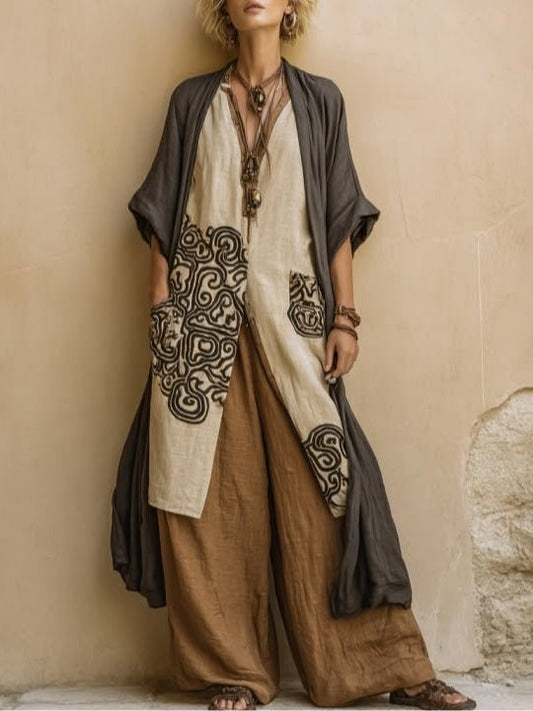 Valentina | Conjunto largo de estilo bohemio con bordados