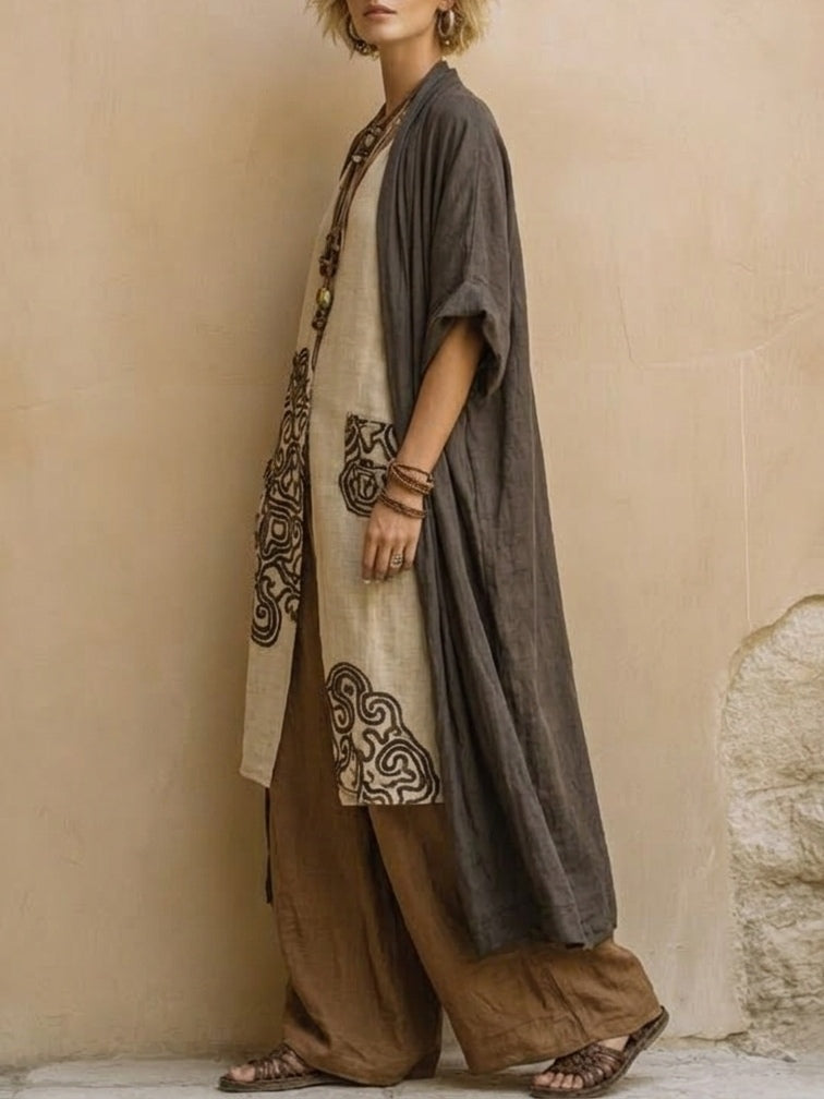 Valentina | Conjunto largo de estilo bohemio con bordados