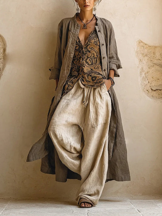 Linnea | Conjunto bohemio de corte holgado