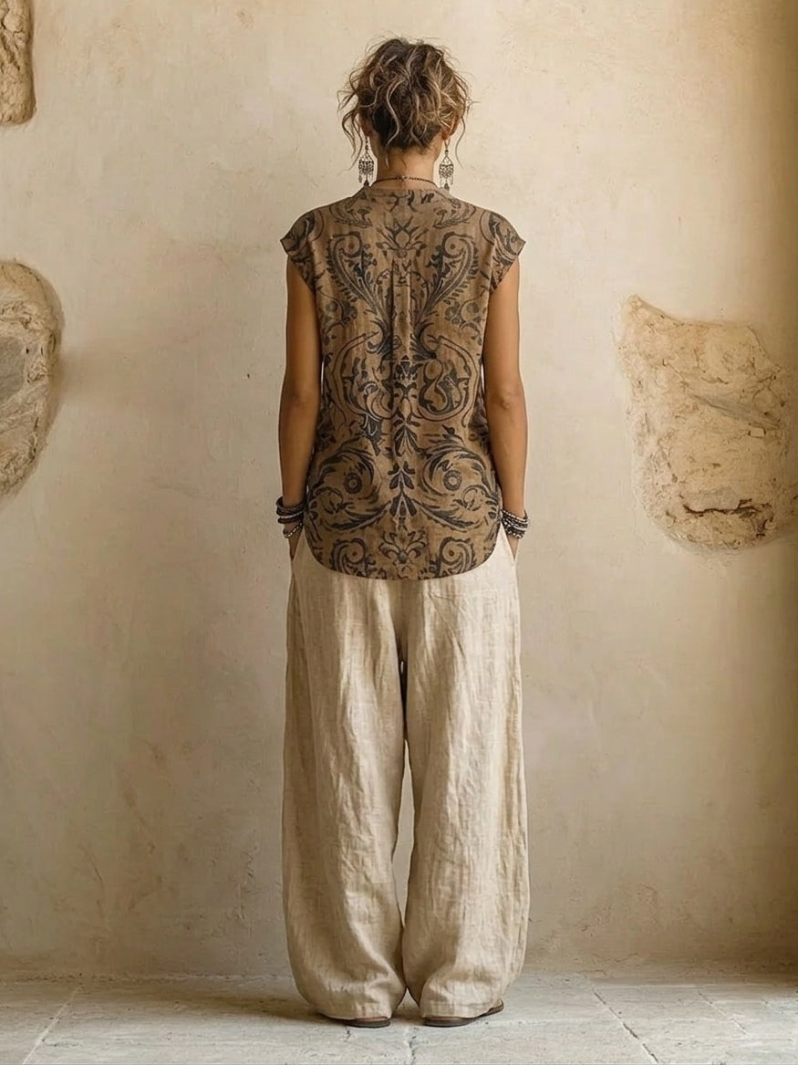 Linnea | Conjunto bohemio de corte holgado