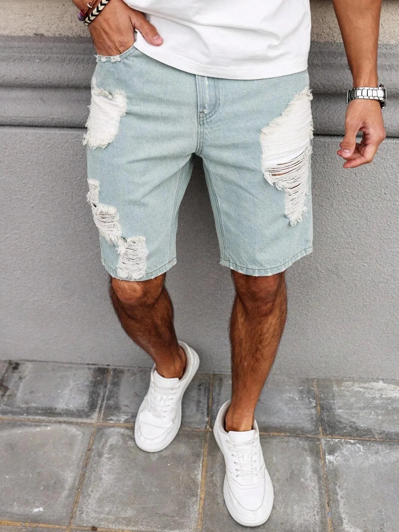 RYDER DISTRESSED DENIM SHORTS