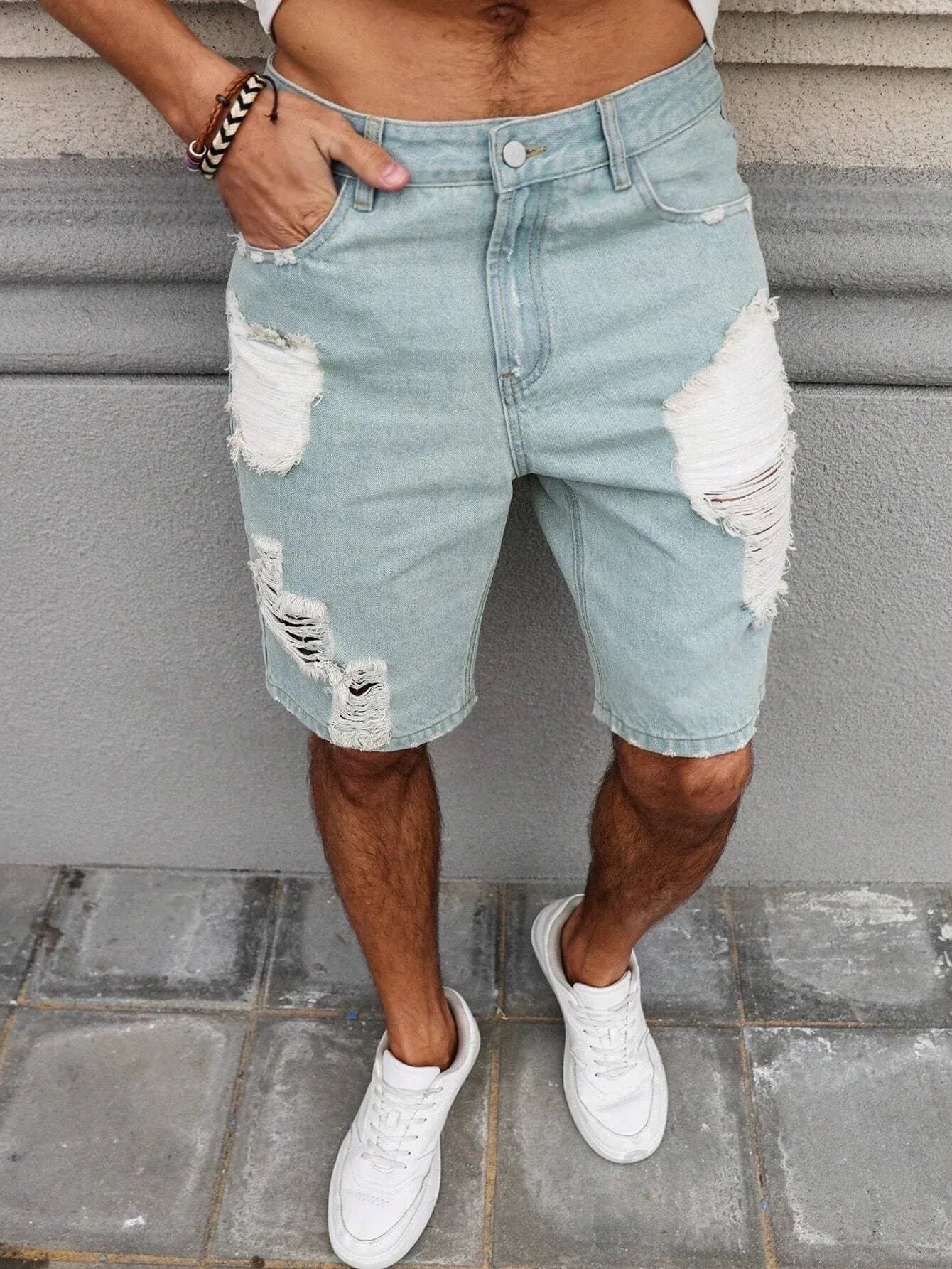 RYDER DISTRESSED DENIM SHORTS