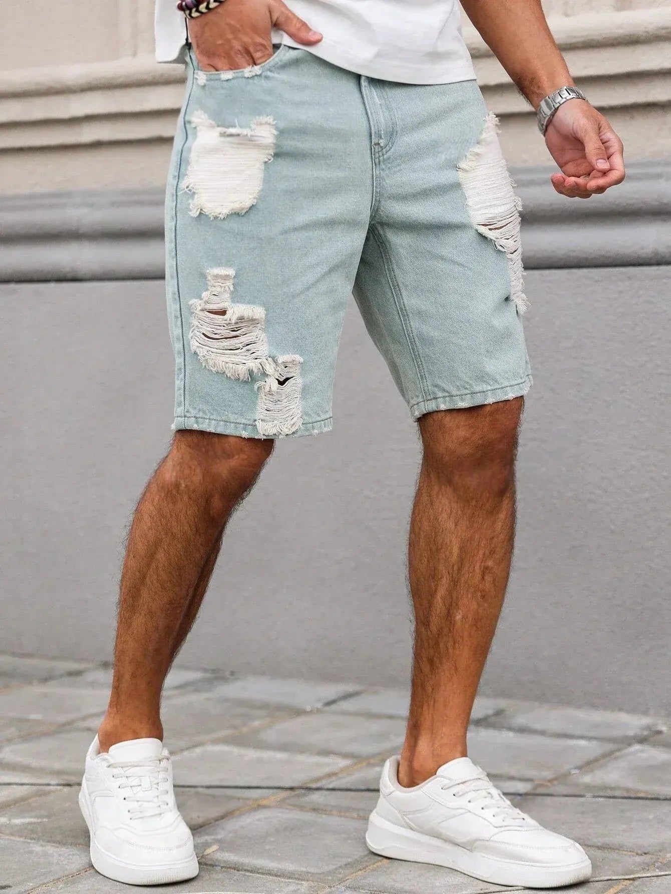 RYDER DISTRESSED DENIM SHORTS
