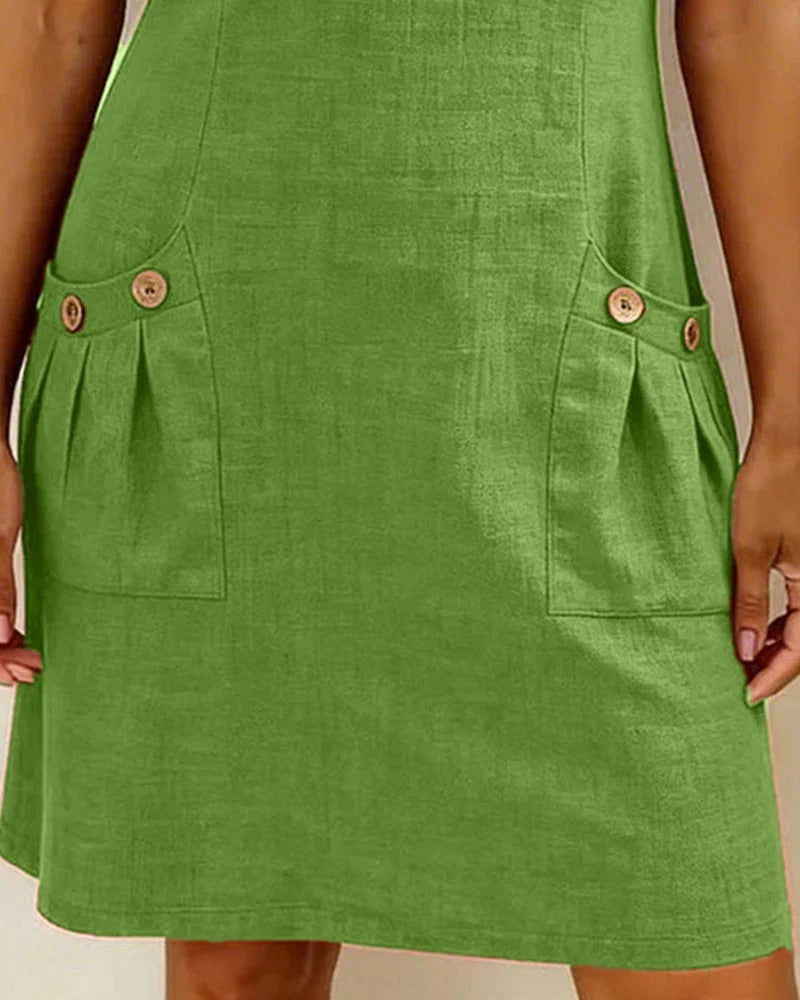 Van Elst Mode® | Vestido de algodón con bolsillo con cremallera