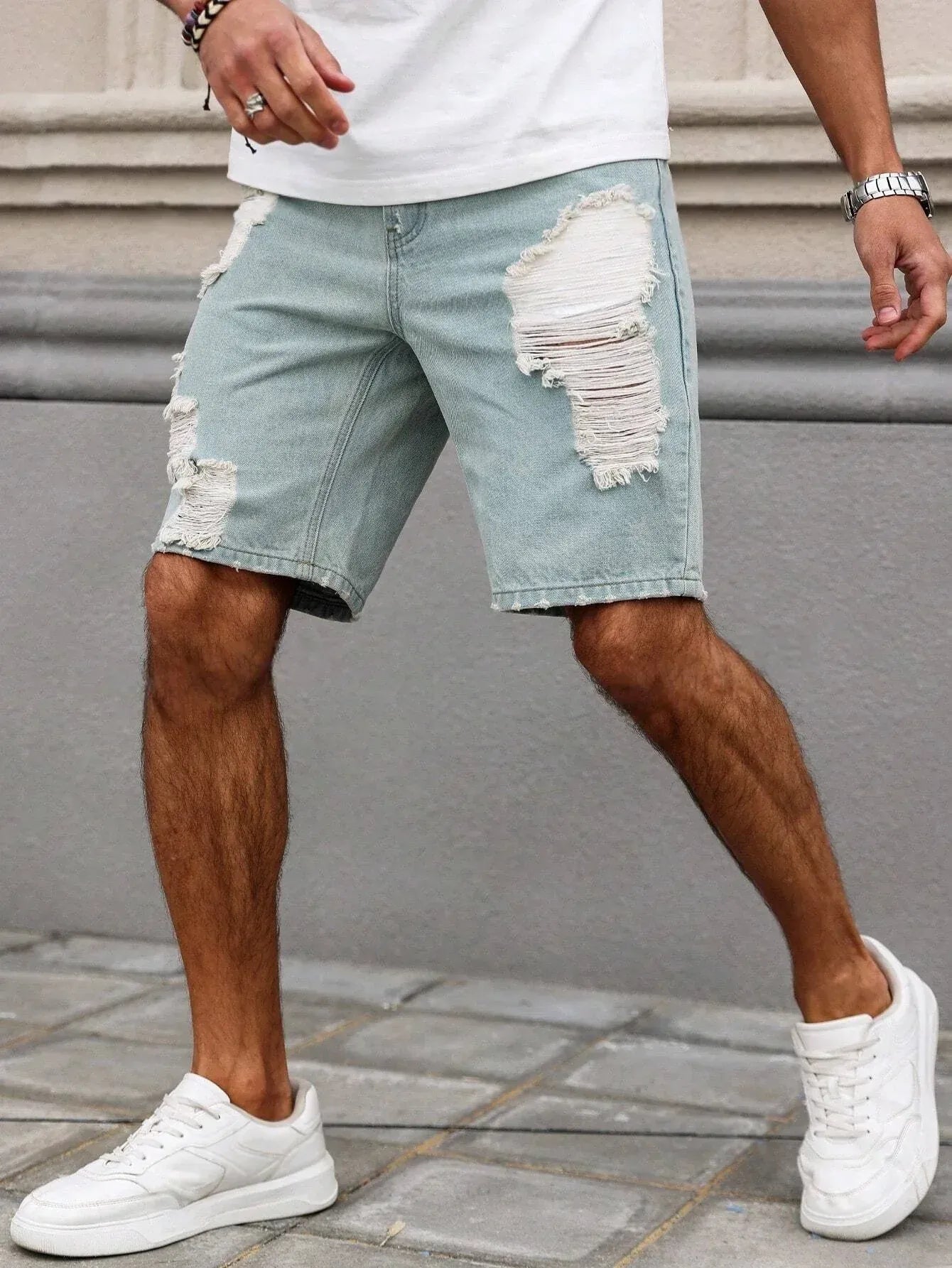 RYDER DISTRESSED DENIM SHORTS
