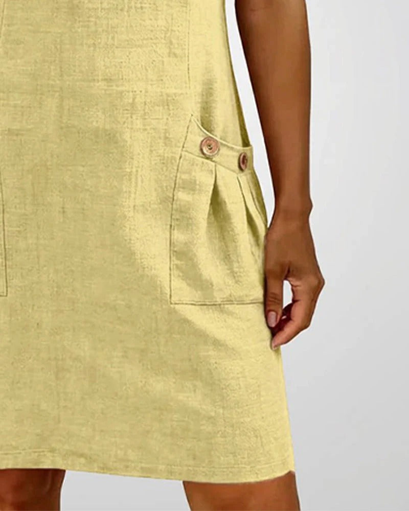 Van Elst Mode® | Vestido de algodón con bolsillo con cremallera