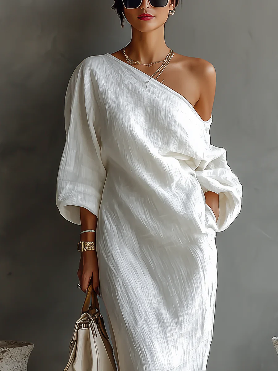 Alma | Vestido largo asimétrico y elegante