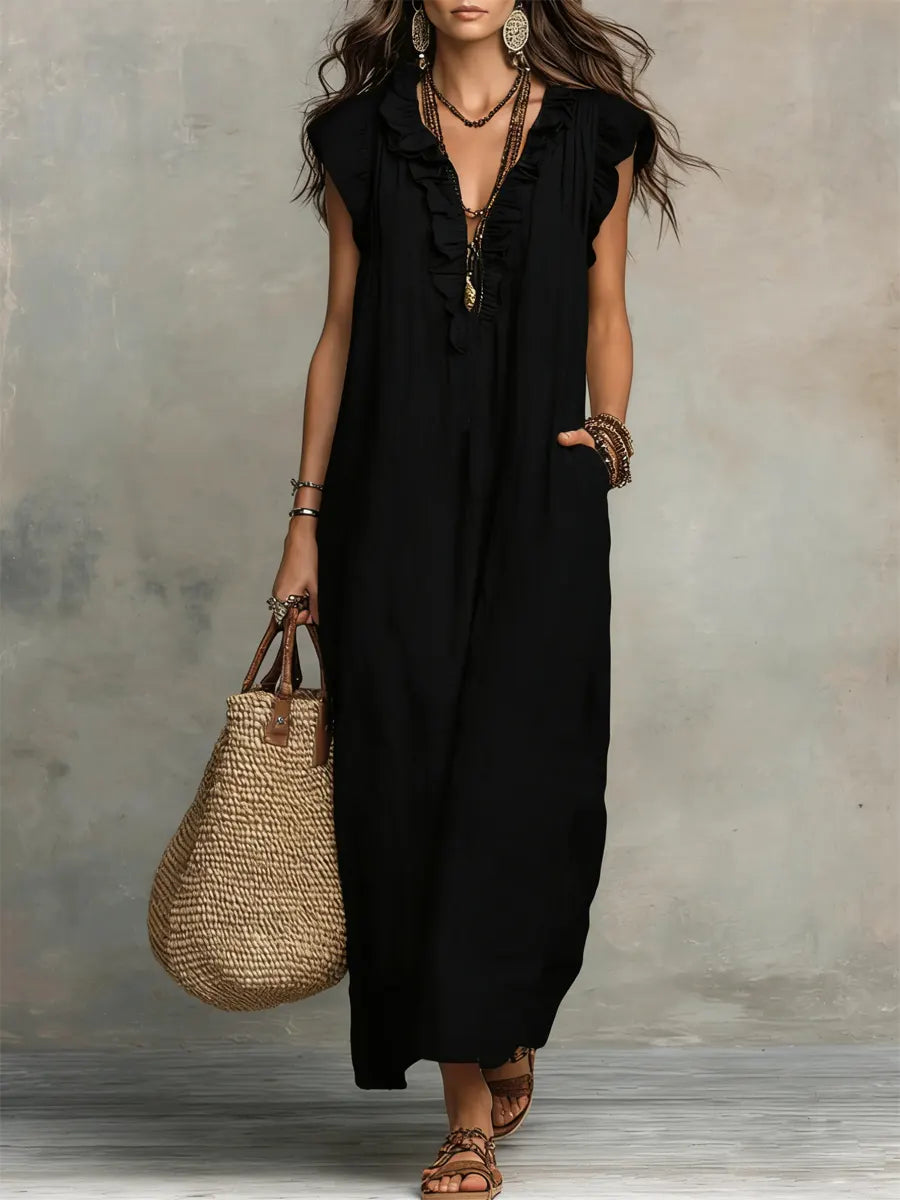 Eva | ️Vestido maxi de estilo bohemio