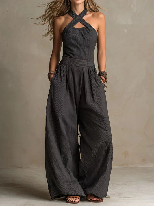 Elin | Mono largo y holgado con cuello halter
