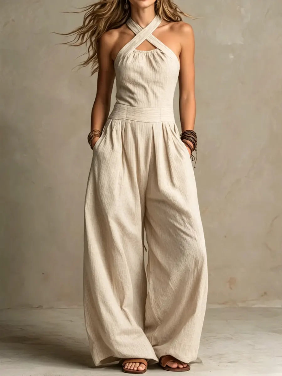 Elin | Mono largo y holgado con cuello halter